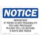 Signmission OSHA Notice Sign, 12" Height, Rigid Plastic, Important If re Is Any Possibility You Sign, Landscape OS-NS-P-1218-L-13650 - alternate 1